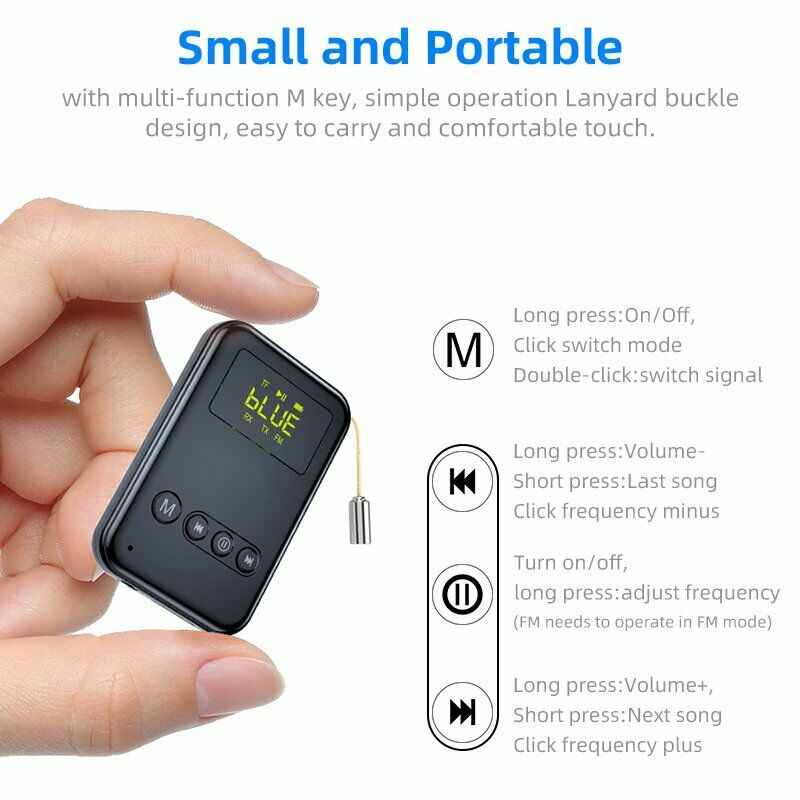 5-in-1 Bluetooth 5.0 Adapter for Audio Transmitter/Receiver 3.5mm Stereo Audio