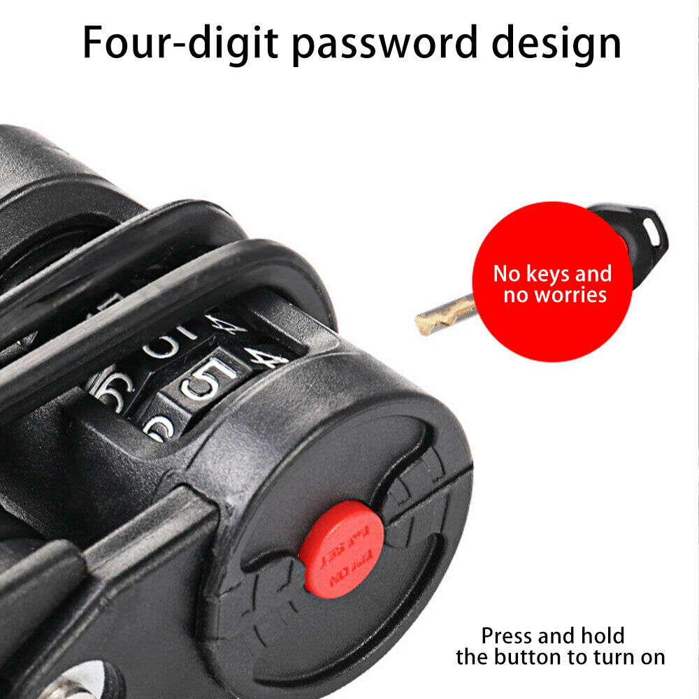 Fold Chain Heavy Duty Alloy Steel Security Folding Combination Lock for Bike Bicycle Scooter Motorcycle