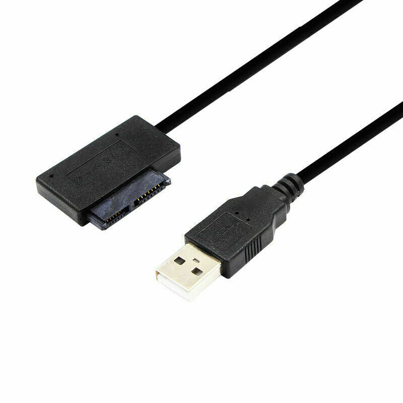 7+6 13Pin Slim SATA to USB CD DVD Rom Optical Hard Drive Cable Adapter Converter