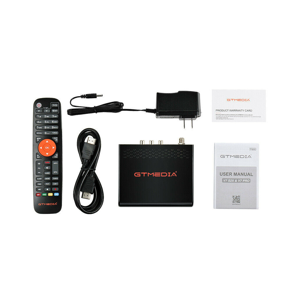 GTMEDIA V7 S2X  HD 1080P FHD DVB-S S2 S2X Digital Satellite Freesat TV Receiver with USB WiFi Support PowerVu Biss key