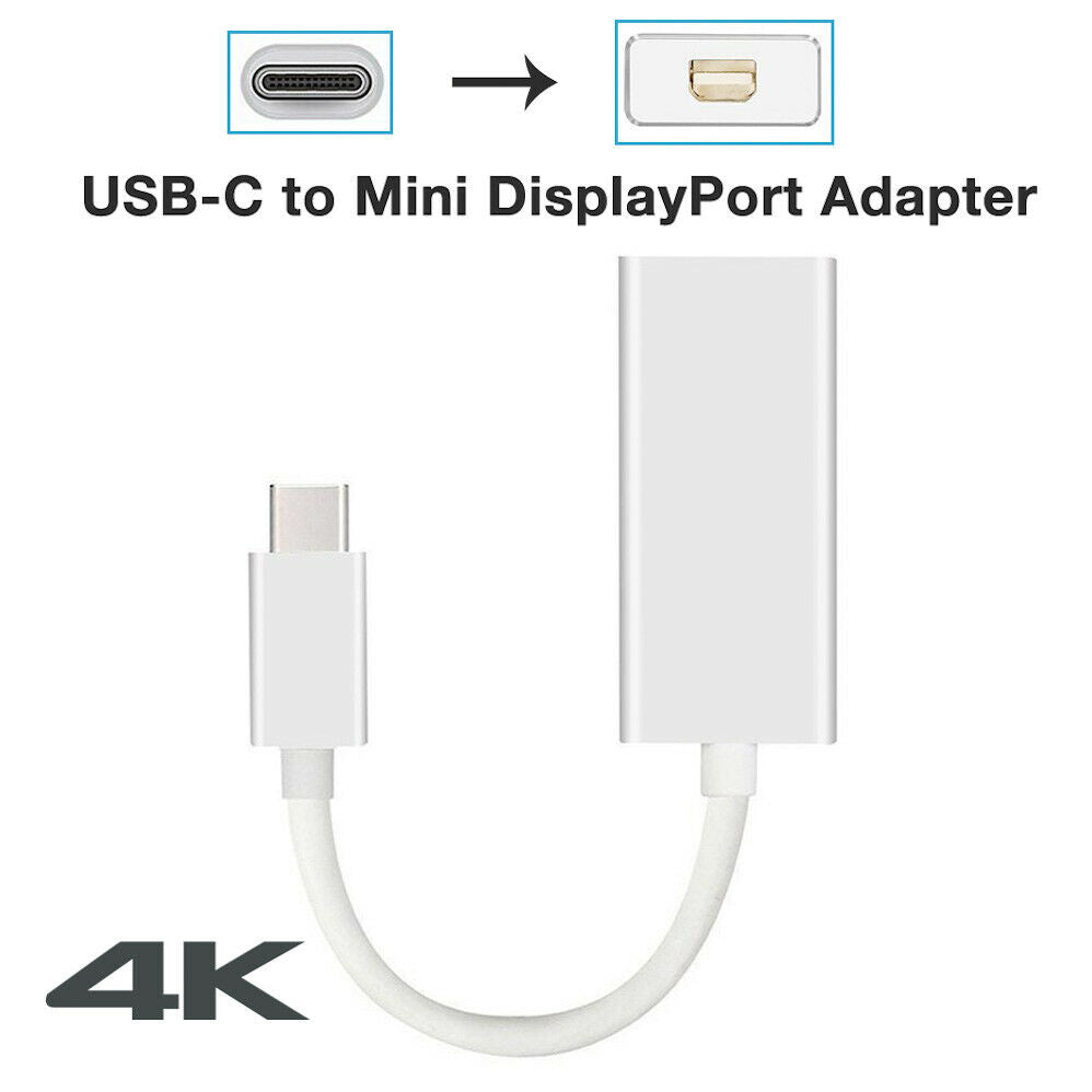 USB 3.1 Type C to Mini Display Port DP 4K Video Adapter for Mac Mini/ MacBook Pro Air/Surface Book 2/Dell XPS 13 15/Samsung S8 S9 note 8 9
