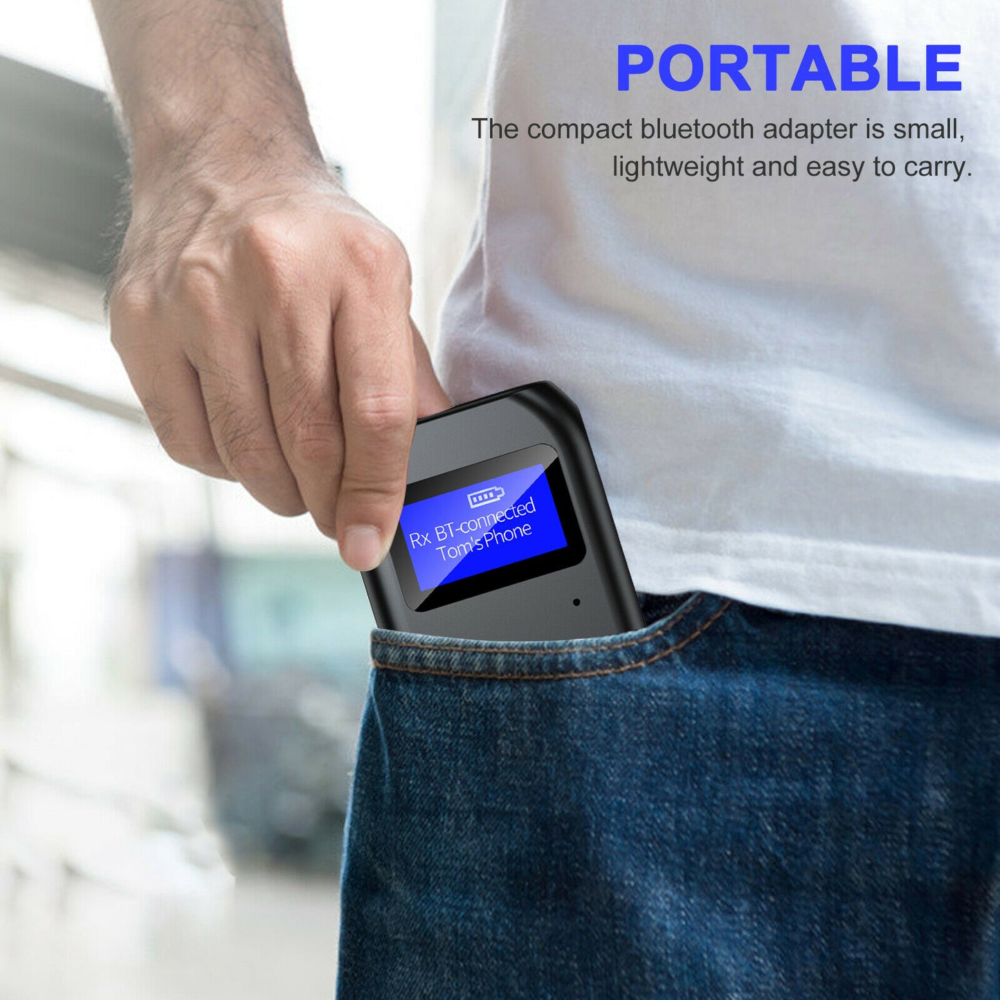 3in1 Bluetooth 5.0 Wireless Audio Adapter Transmitter Receiver with 3.5mm for TV PC Stereo System Headphones Speaker