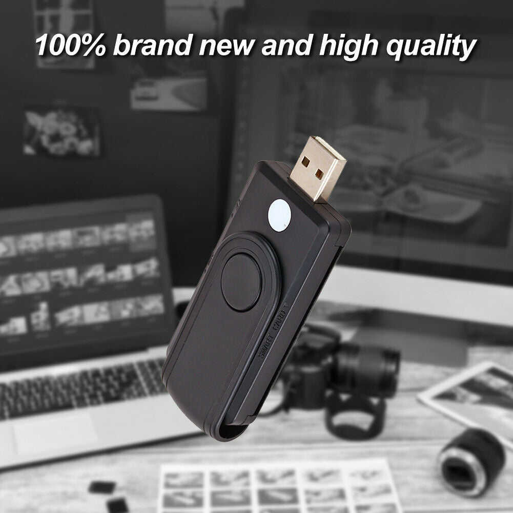 USB Smart Card Reader SD/TF/CAC/DOD/HC/MMC Micro SD Memory ID Bank Sim Card Adapter