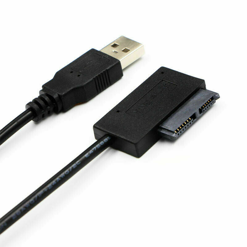 7+6 13Pin Slim SATA to USB CD DVD Rom Optical Hard Drive Cable Adapter Converter