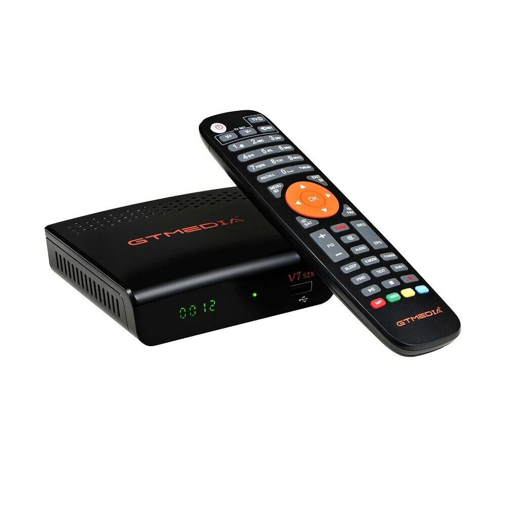 GTMEDIA V7 S2X  HD 1080P FHD DVB-S S2 S2X Digital Satellite Freesat TV Receiver with USB WiFi Support PowerVu Biss key
