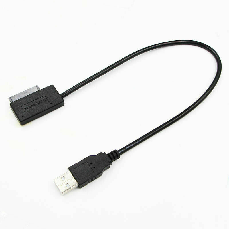 7+6 13Pin Slim SATA to USB CD DVD Rom Optical Hard Drive Cable Adapter Converter