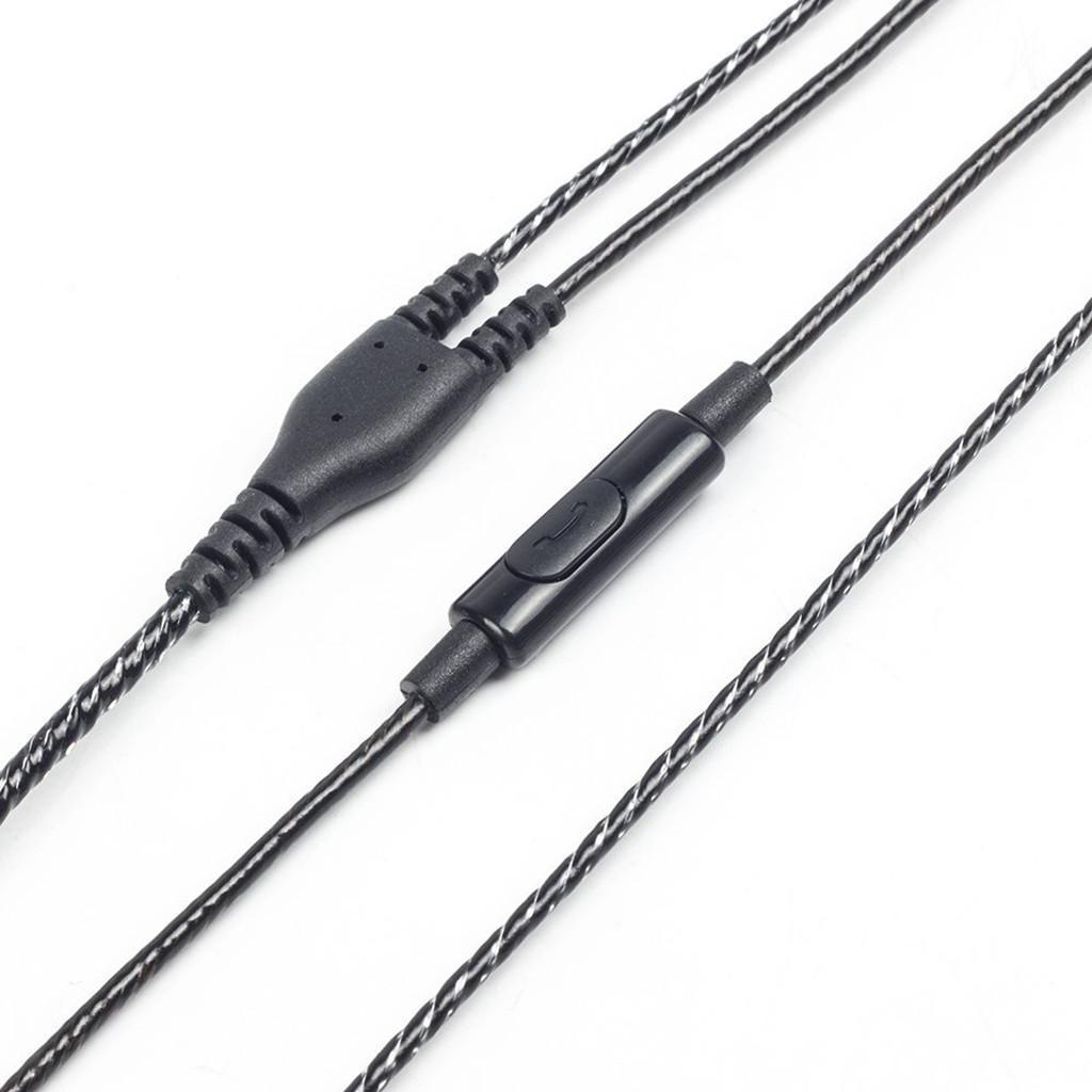Replacement Audio Cable Mic for Shure SE215 SE315 SE425 SE535 SE846 UE900 Earphones Headphones