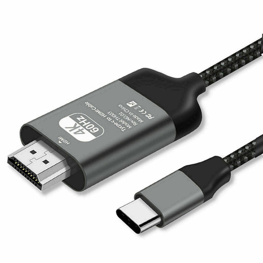 4K USB Type C 3.1 Male to HDMI Male HDTV AV TV Adapter Converter Cable For Samsung Galaxy S9 S10 S20 S21 Note 9 10 20 MacBook