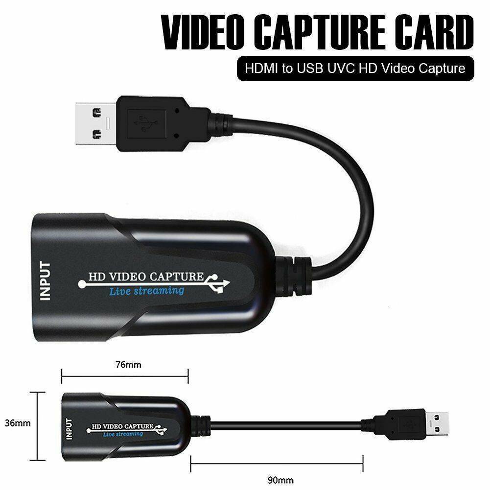 USB To HDMI Video Capture Card 1080P 60fps Game Video Record Live Streaming Recorder