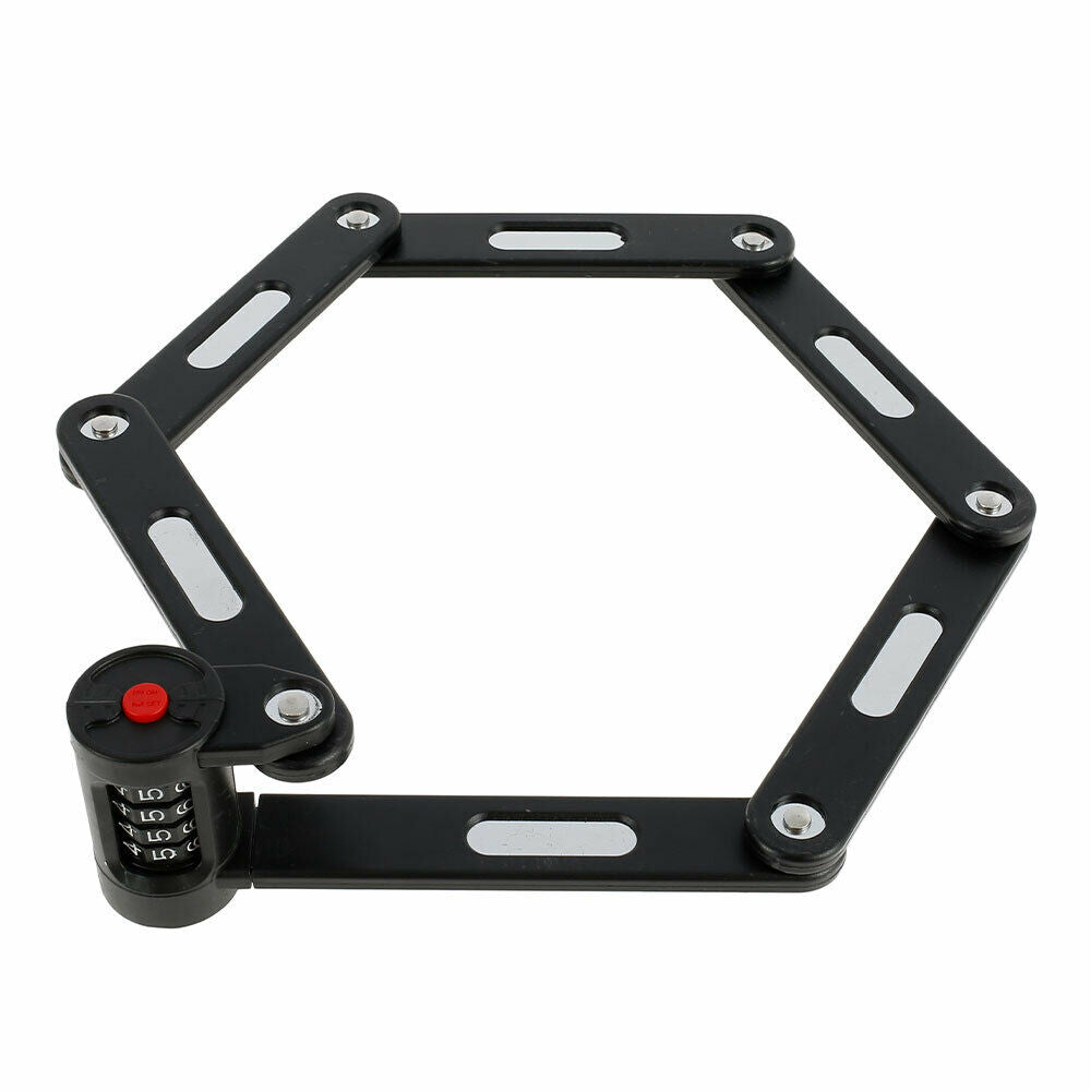 Fold Chain Heavy Duty Alloy Steel Security Folding Combination Lock for Bike Bicycle Scooter Motorcycle