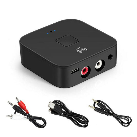 Bluetooth 5.0 Receiver Wireless 3.5mm Jack AUX NFC to 2 RCA Audio Stereo Adapter