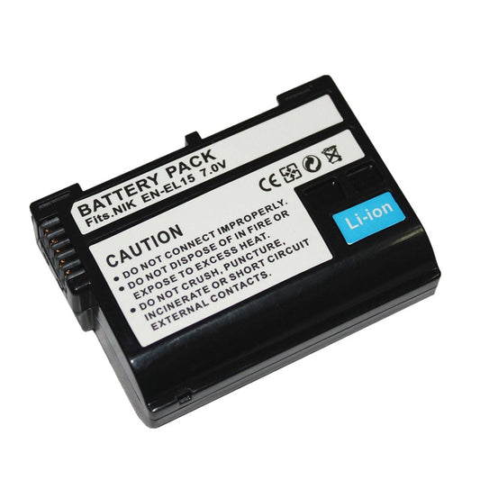 Replacement Battery EN-EL15 for Nikon 1 V1 D500 D600 D610 D7000 D7100 D7200 D750 D7500 D800 D800E D810 D810A D850 Z6 Z7 Camera