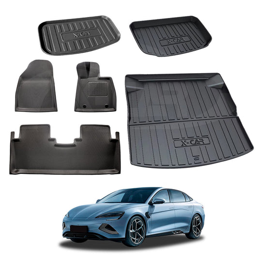 3D All-Weather Interior Liners Set for BYD Seal 2023-2025 Front Trunk Toolbox Boot Cargo Floor Mats