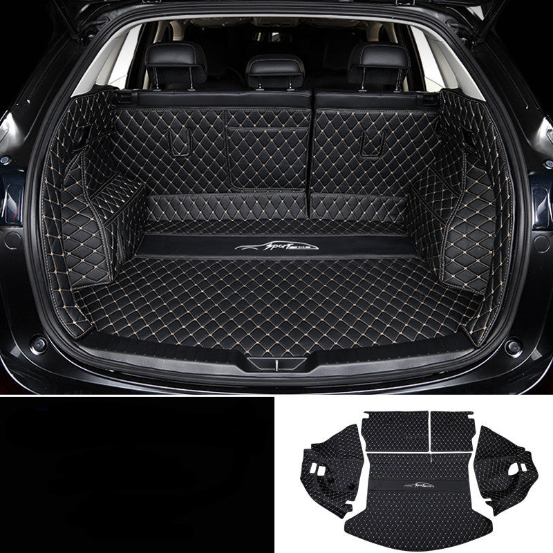 Mazda CX-5 CX5 2017-2025 Premium PU Leather Custom Made Waterproof Boot Liner Cargo Mat Cover Back Seat Protector Kick Mats