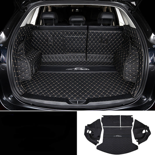 Mazda CX-5 CX5 2017-2025 Premium PU Leather Custom Made Waterproof Boot Liner Cargo Mat Cover Back Seat Protector Kick Mats