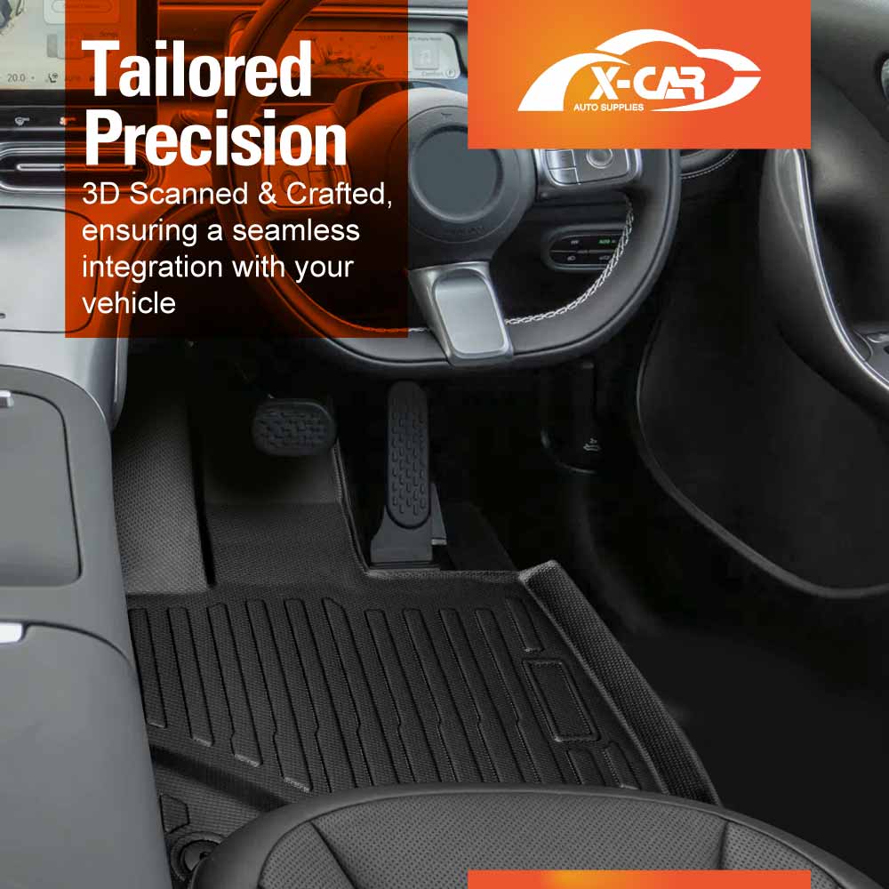 3D Floor Mats Boot Liner Set for Smart #1 2023-Onwards All Weather Heavy Duty Cargo Car Trunk Luggage Tray