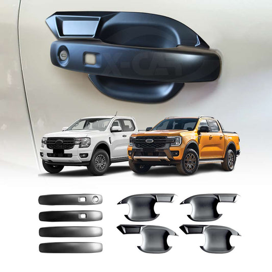 Keyless Smart Door Handles Bowl Inserts Cover for Ford NEXT-GEN Ranger MY22 2022-Onwards Matt Black protector