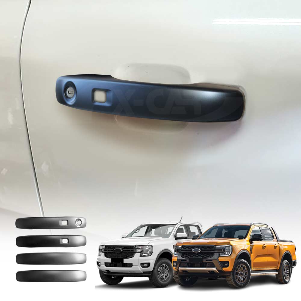 Keyless Smart Door Handles Cover for Ford NEXT-GEN Ranger MY22 2022-Onwards Matt Black protector