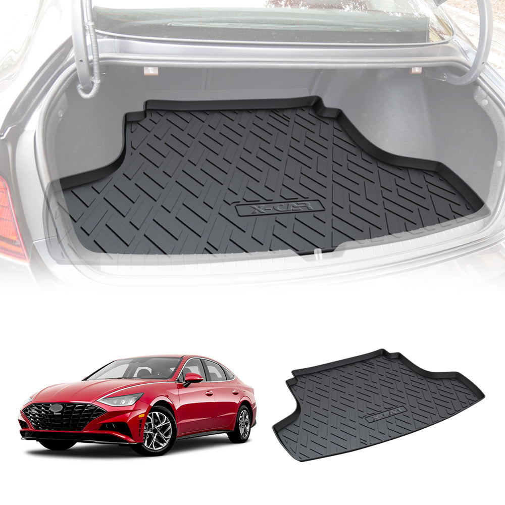 Heavy Duty Trunk Cargo Mat Boot Liner Luggage Tray Fit Hyundai Sonata Sedan 2020-Onwards