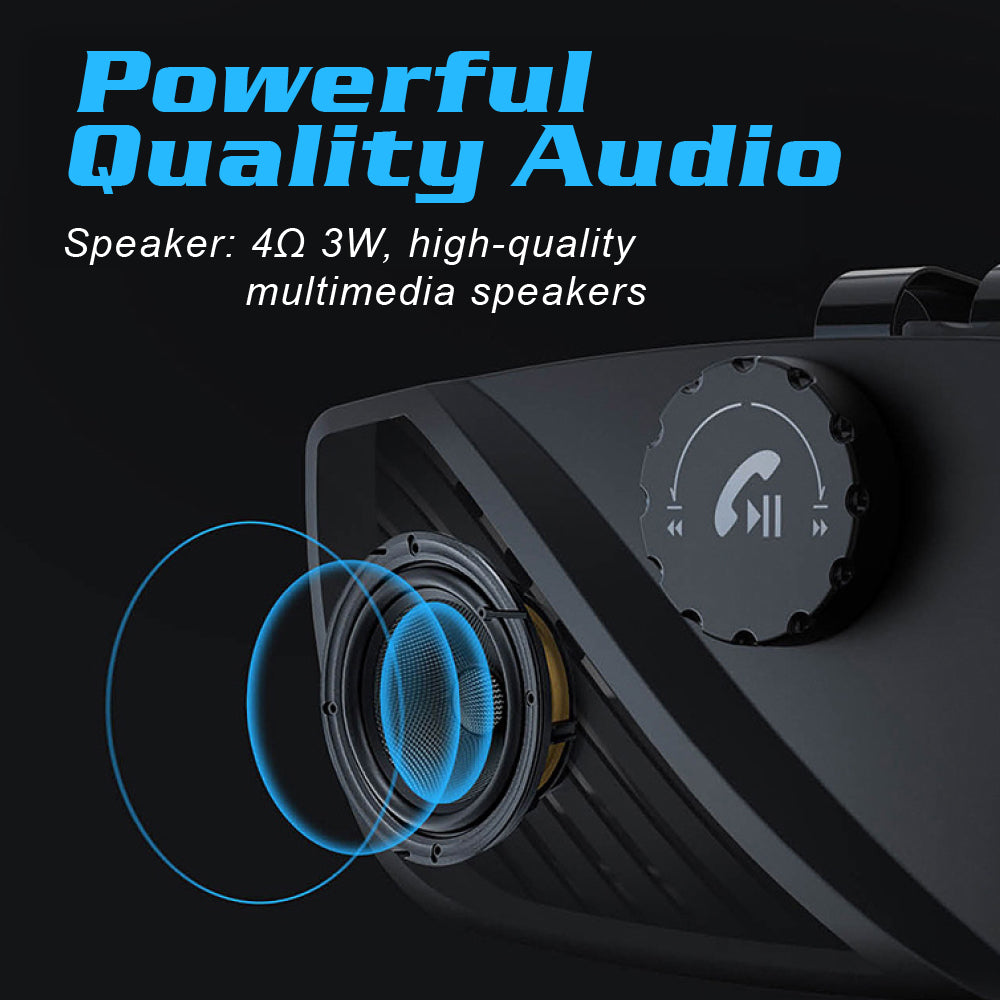 Handsfree Bluetooth Car Kit Receiver for Cell Phone with Visor Clip Speaker Support Siri Google Assistant Motion AUTO ON