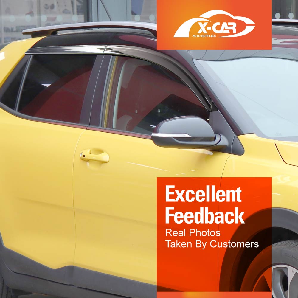 Premium Weathershields for Kia Stonic 2020-Onwards Dual Cab Car Weather Shields Wind Deflectors Window Sun Visor 4-Piece Set