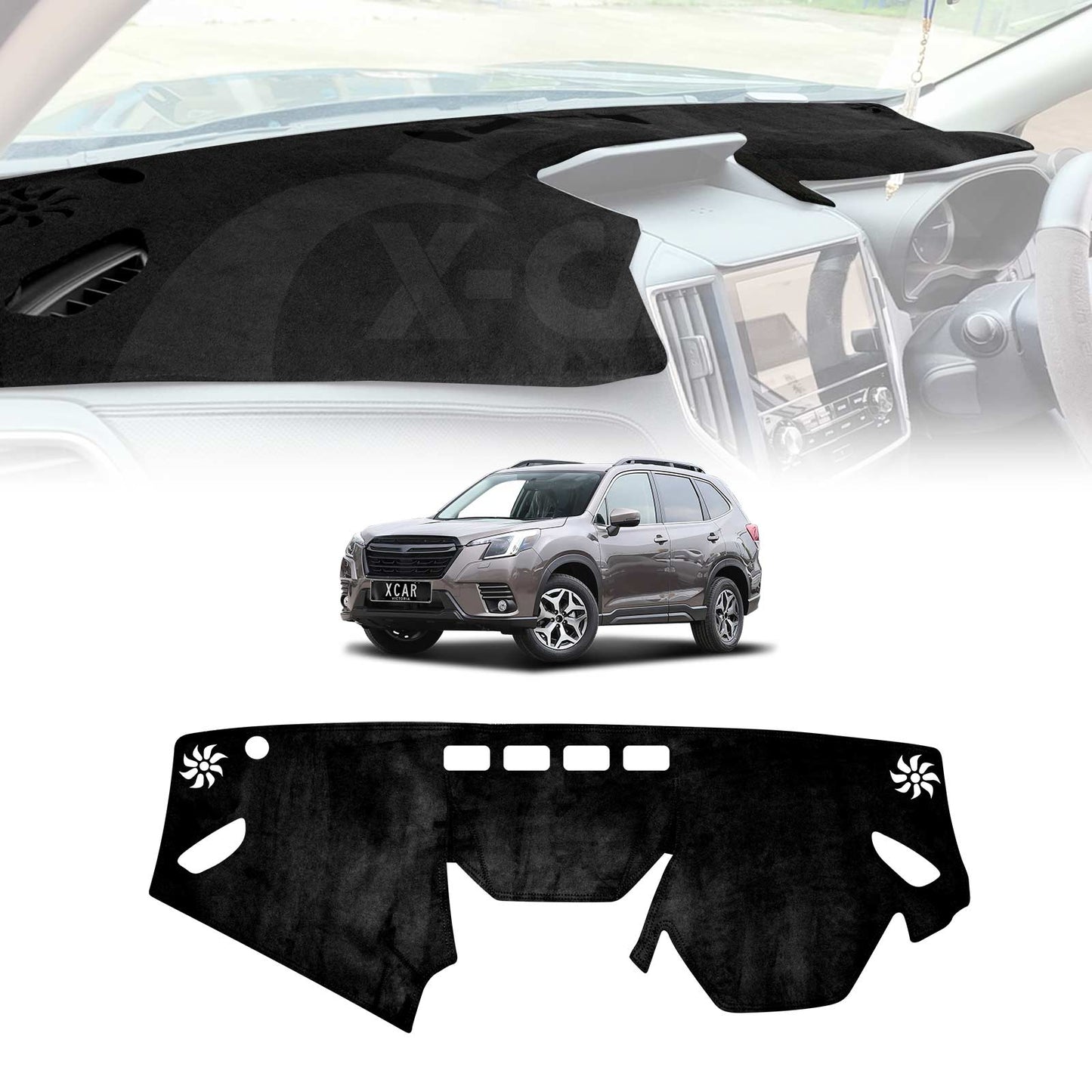 Dash Mat for Subaru Forester 2018-2025 Non-Slip Microfiber Pad Cover Interior Accessories