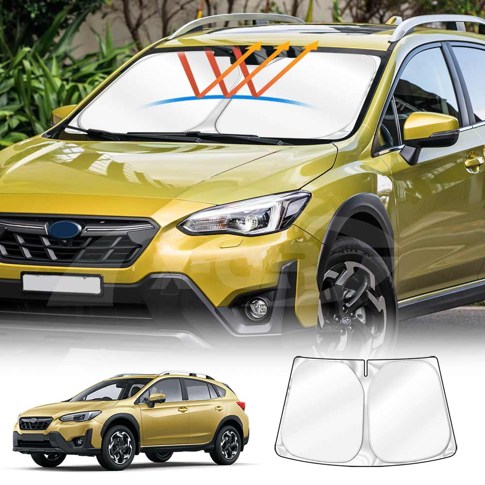 Windshield Sun Shade for Subaru XV/Impreza Hatchback 2017-2023 Blocks UV Rays Foldable Custom Wind Screen Sun Visor Protector