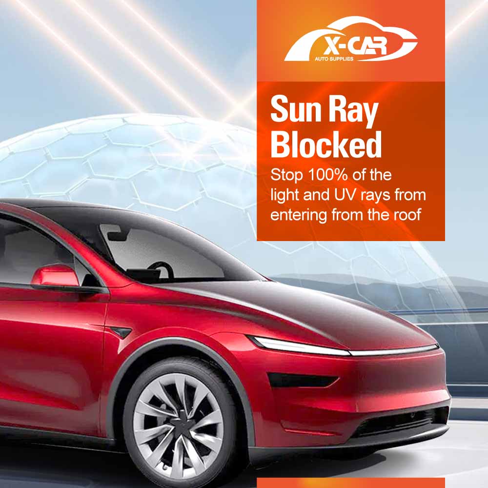 Glass Roof Sunroof Mesh for Tesla Model Y Juniper 2025-Onwards Sun Blind Shade Sunshade with UV Heat Insulation Film (White)