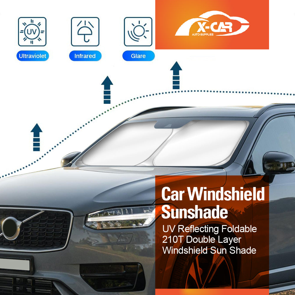 Windshield Sun Shade for Volvo XC90 2015-2024 Blocks UV Rays Sun Visor Protector Foldable Sunshade