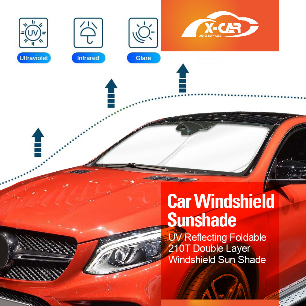 Windshield Sun Shade for Mercedes-Benz GLE Coupe 2015-2025 Blocks UV Rays Sun Visor Protector Foldable Sunshade