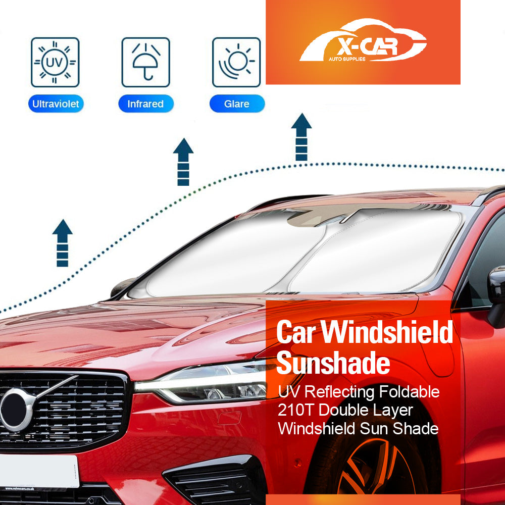 Windshield Sun Shade for Volvo XC60 2017-2024 Blocks UV Rays Sun Visor Protector Foldable Sunshade