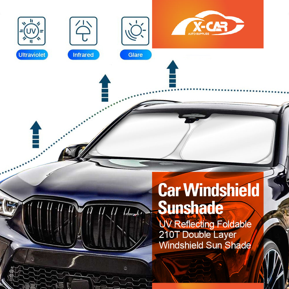 Windshield Sun Shade for BMW X5 G05 2018-2023 Blocks UV Rays Sun Visor Protector Foldable Sunshade