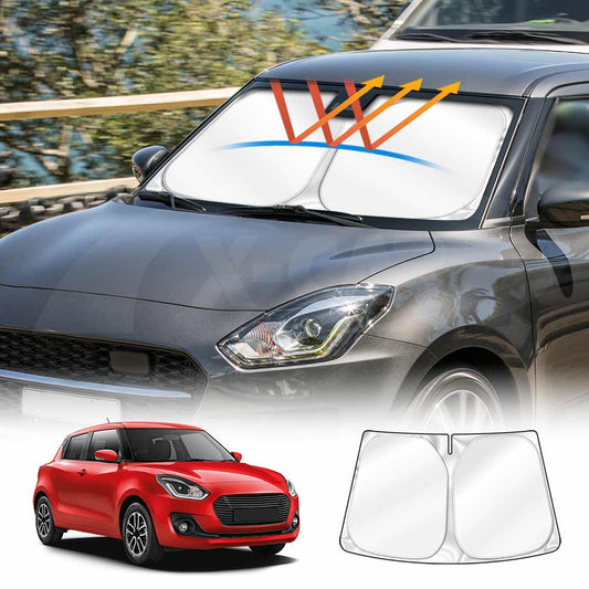 Windshield Sun Shade for Suzuki Swift 2017-2024 Blocks UV Rays Foldable Custom Wind Screen Sun Visor Protector