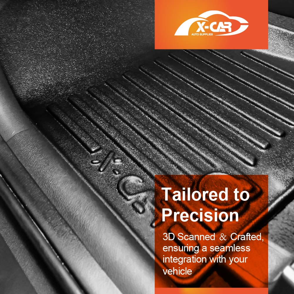 Floor Mats Boot Liner Set for Hyundai Tucson 2015-2021 All Weather Heavy Duty Cargo Kick Mats Back Seat Protector Cover