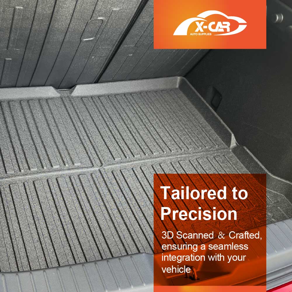 3D Floor Mats Boot Liner Set for Mazda 3 BP Series Hatch 2019-Onwards All Weather Heavy Duty Cargo Car Trunk Luggage Tray