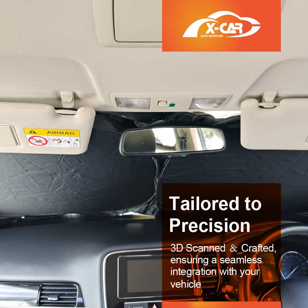 WindScreen Sun Shade for Mitsubishi Outlander 2012-2021 Blocks UV Rays Foldable Custom Wind Screen Sun Visor Protector