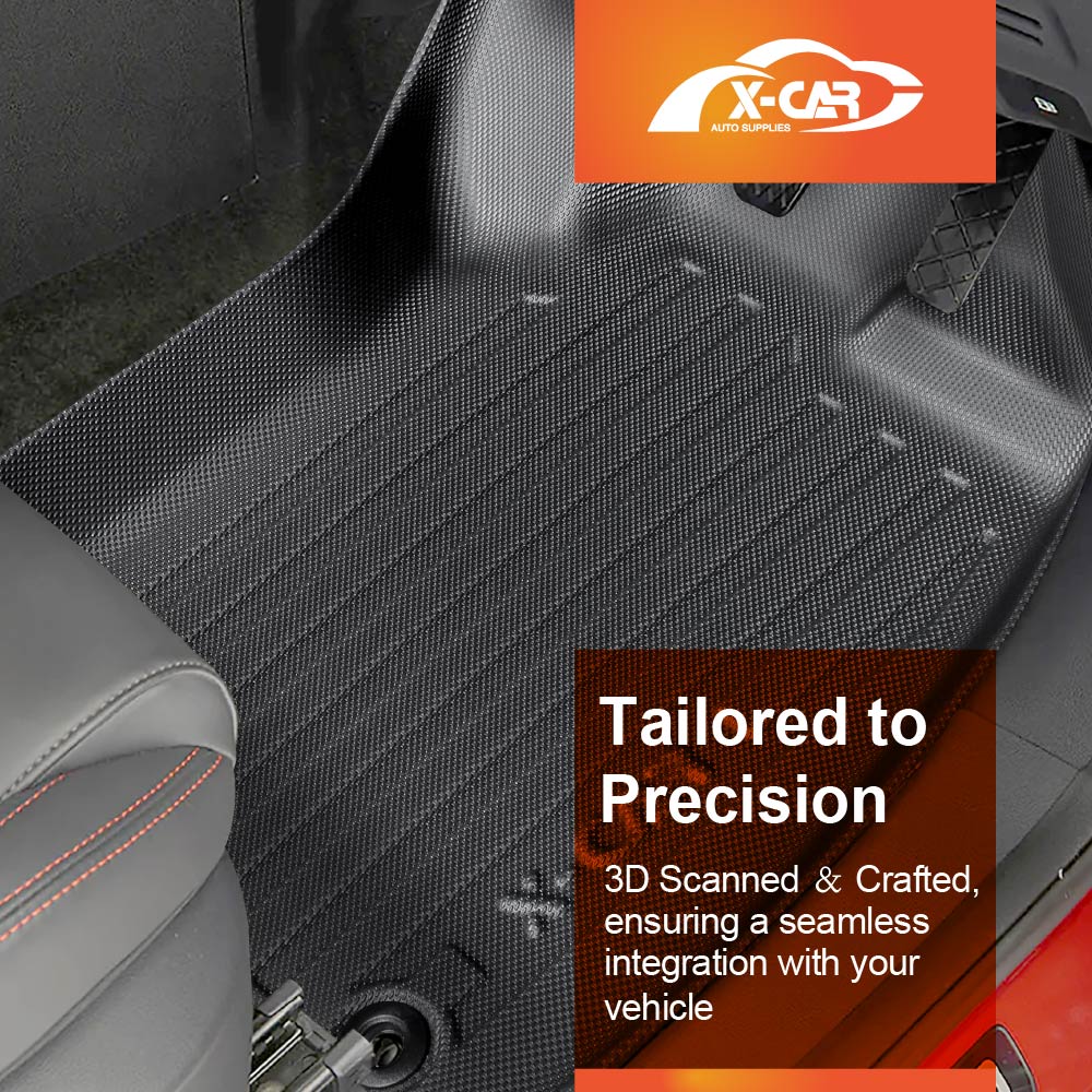 Floor Mat Boot Liner Back Seat Protector Combo for MG ZS/ZST 2018-2024 Heavy Duty Car Kick Mats Cover