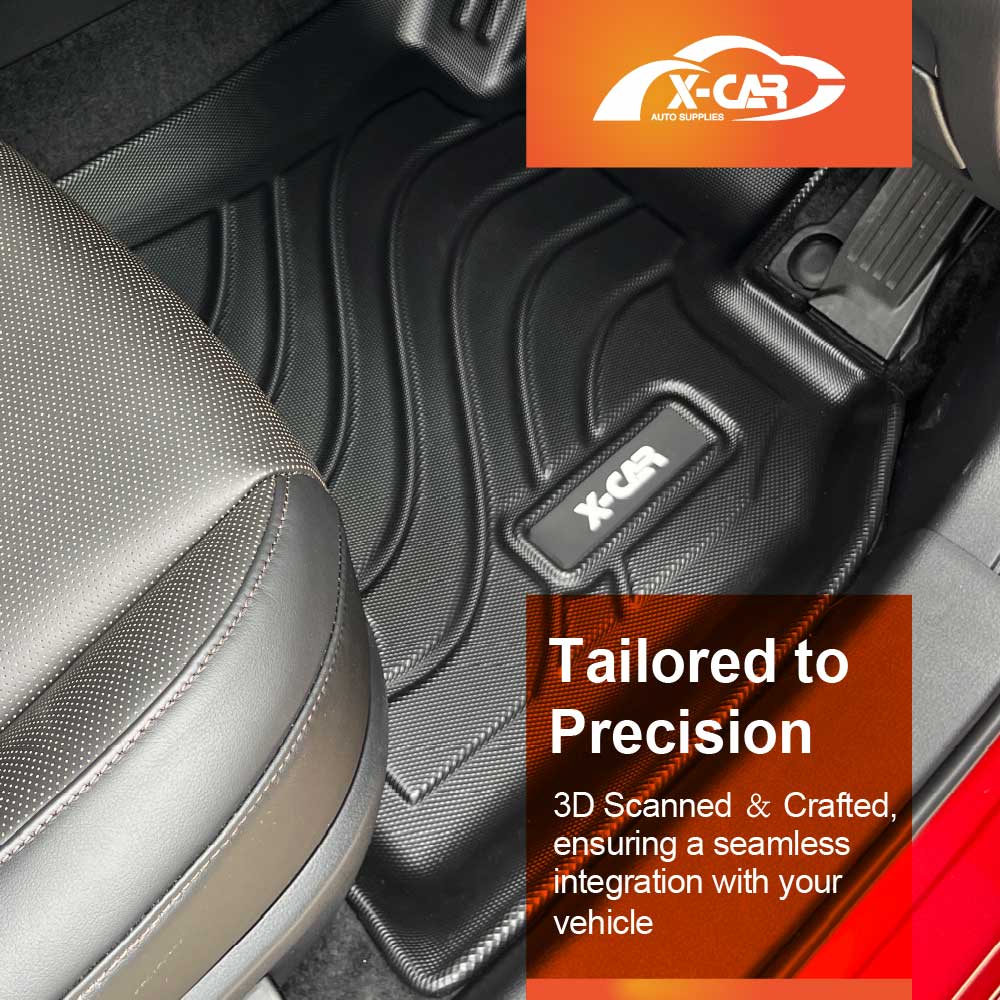 3D Floor Mats Boot Liner Set for Mazda 3 BP Series Sedan 2019-Onwards All Weather Heavy Duty Cargo Car Trunk Luggage Tray