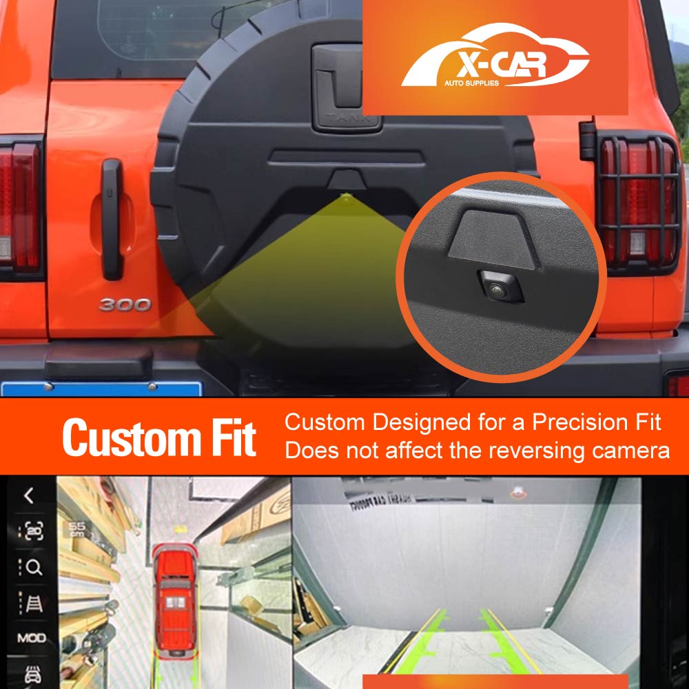 Glossy Black Spare Wheel Cover for GWM Tank 300 2023-2025 Tire Protective Case Exterior Modification Accessories