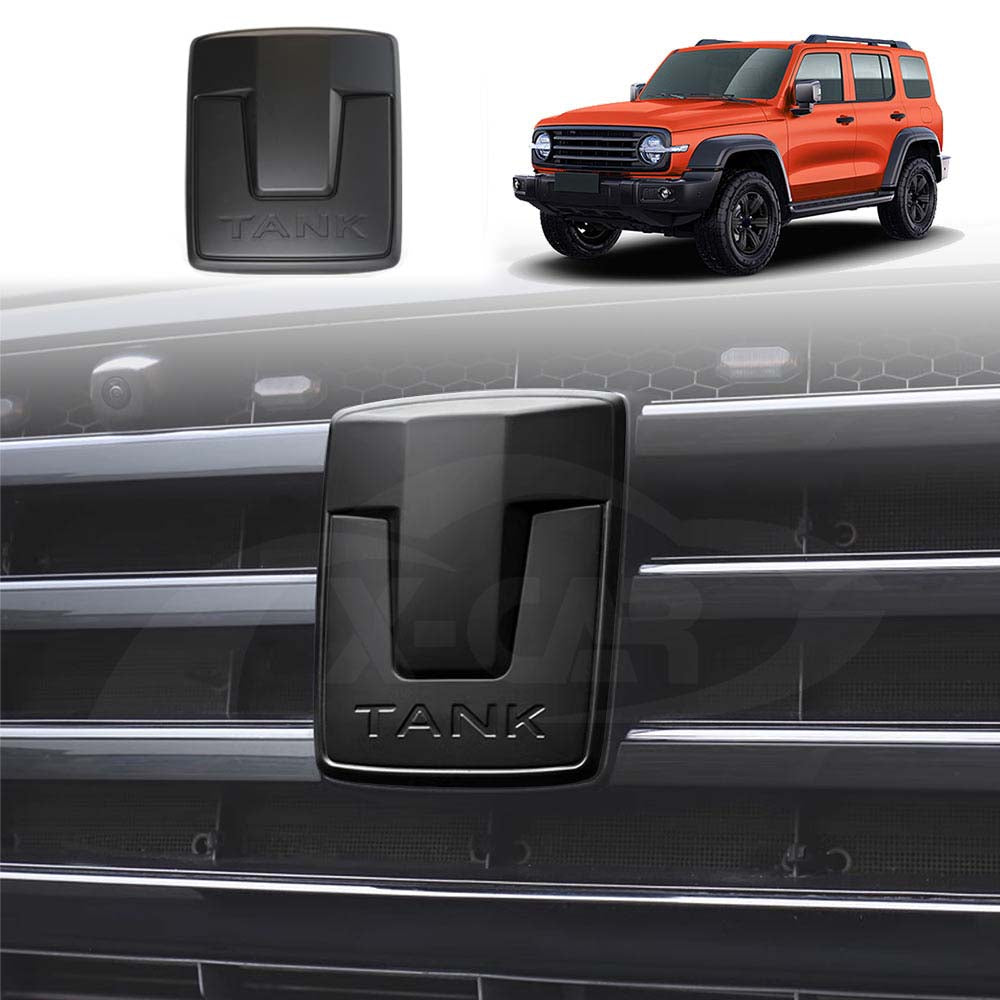 Front Logo Badge for GWM Tank 300 2023-2025 Emblem Decals Sticker Cover Accessories Matt Black