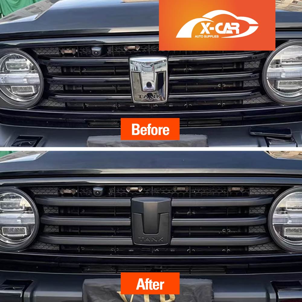 Front Logo Badge for GWM Tank 300 2023-2025 Emblem Decals Sticker Cover Accessories Matt Black