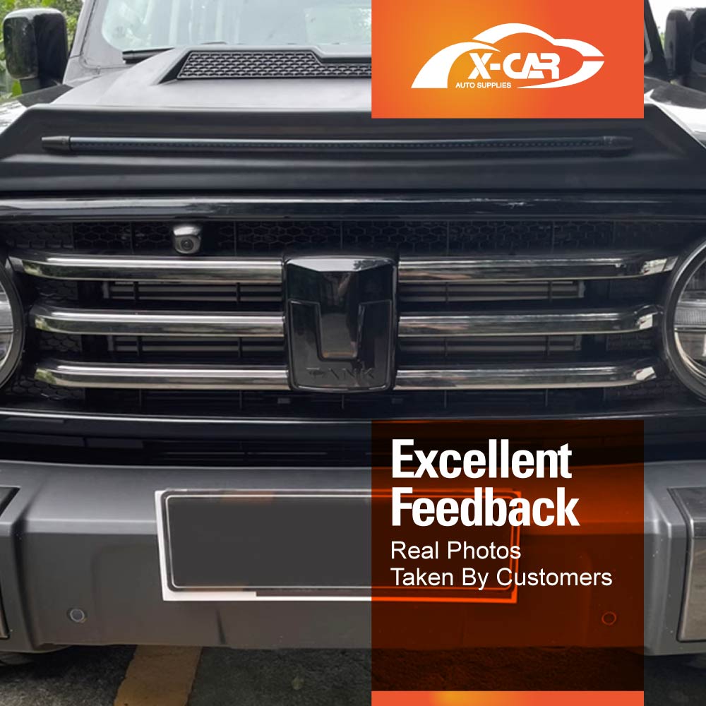 Carbon Fiber Style Front Logo Badge for GWM Tank 300 2023-2025 Emblem Decals Sticker Cover Accessories