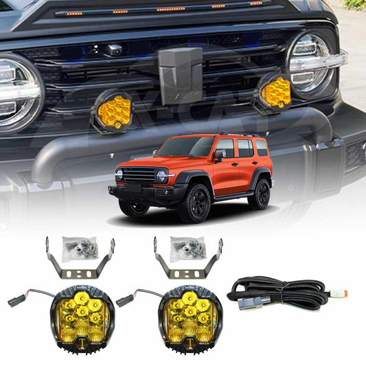 2x Front Led Fog Pod Spotlight for GWM Tank 300 2023-2025 Off Road Driving nudge Bar light Decoration Modification Accessories