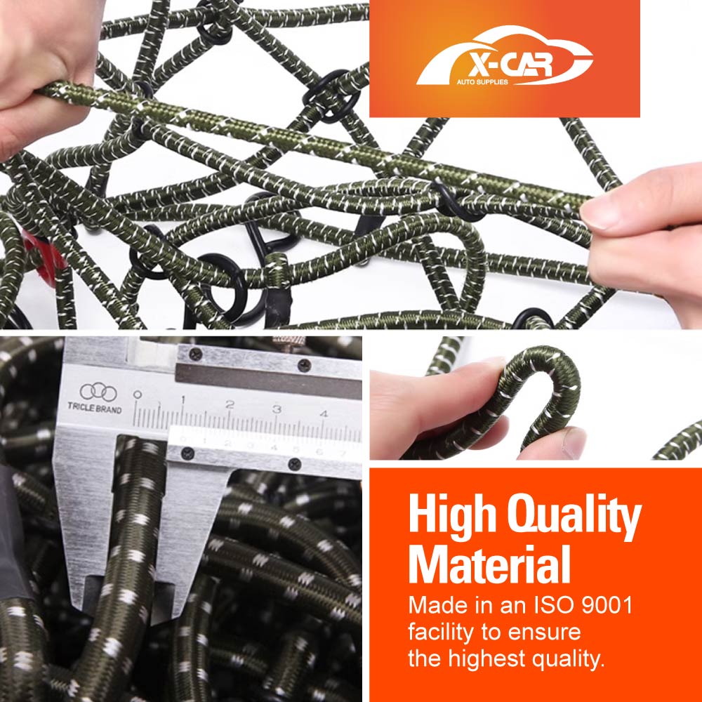 Roof Top Rack Cargo Net for GWM Tank 500 2024-2025 Steel Hook Adjustable Luggage Bungee Net Exterior Accessories