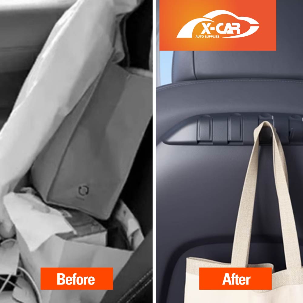 Front Seat Back Holder Car Headrest Hooks for Tesla Model Y 2021-2025 Durable Car Seat Hook Organizer Set of 2