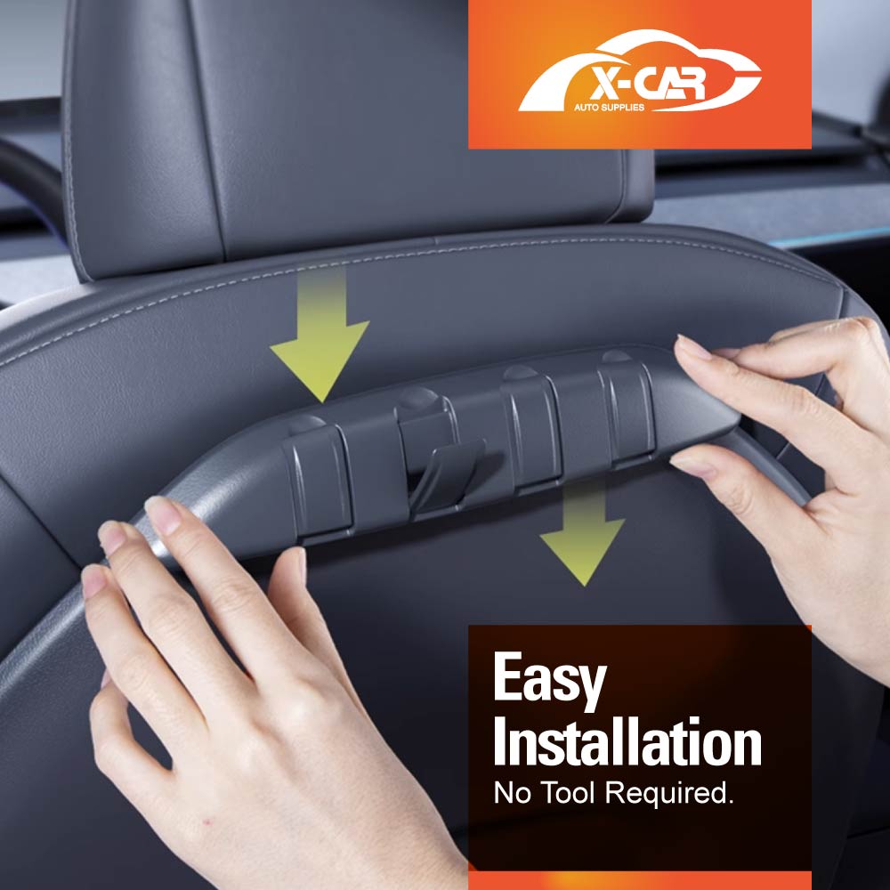 Front Seat Back Holder Car Headrest Hooks for Tesla Model Y 2021-2025 Durable Car Seat Hook Organizer Set of 2