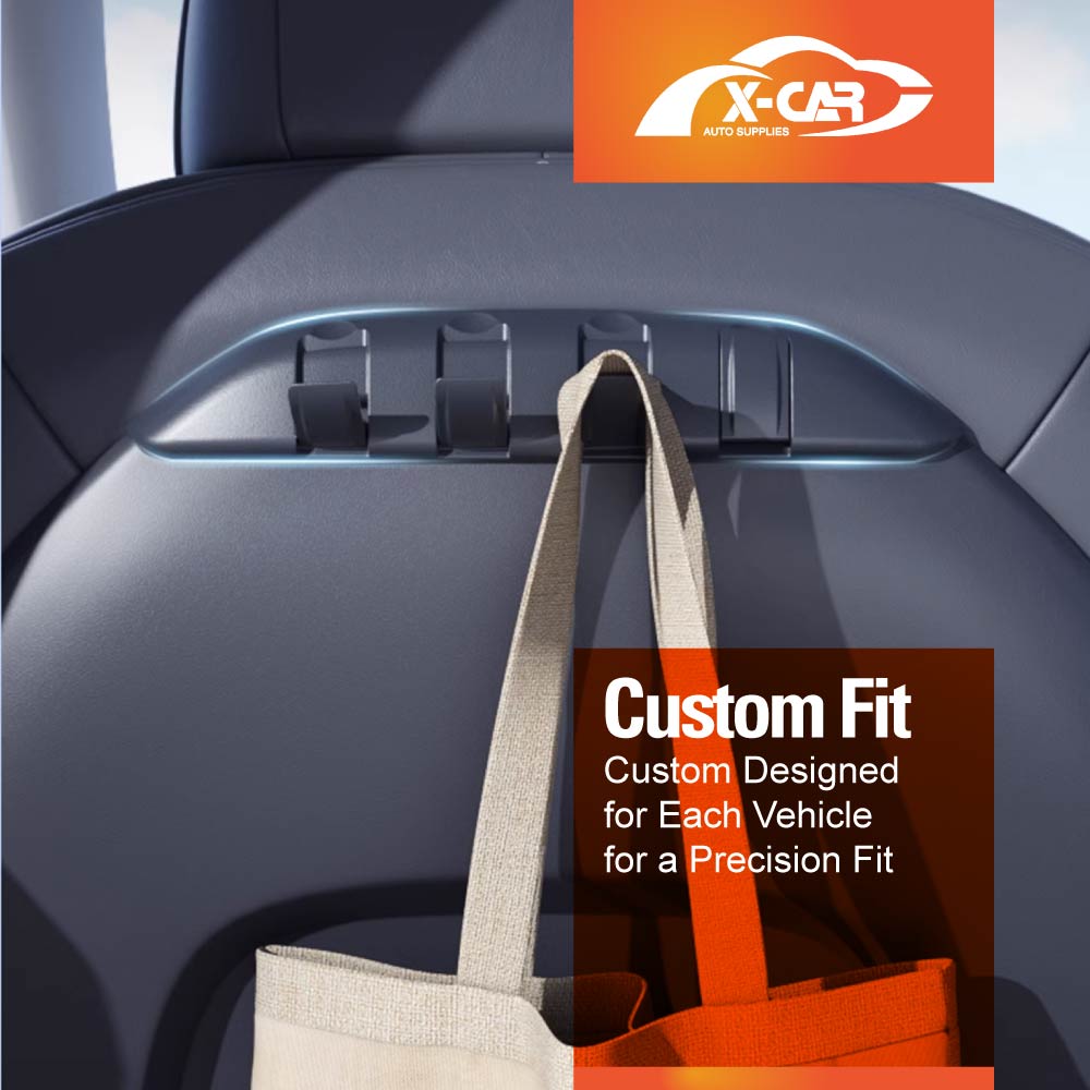 Front Seat Back Holder Car Headrest Hooks for Tesla Model Y 2021-2025 Durable Car Seat Hook Organizer Set of 2