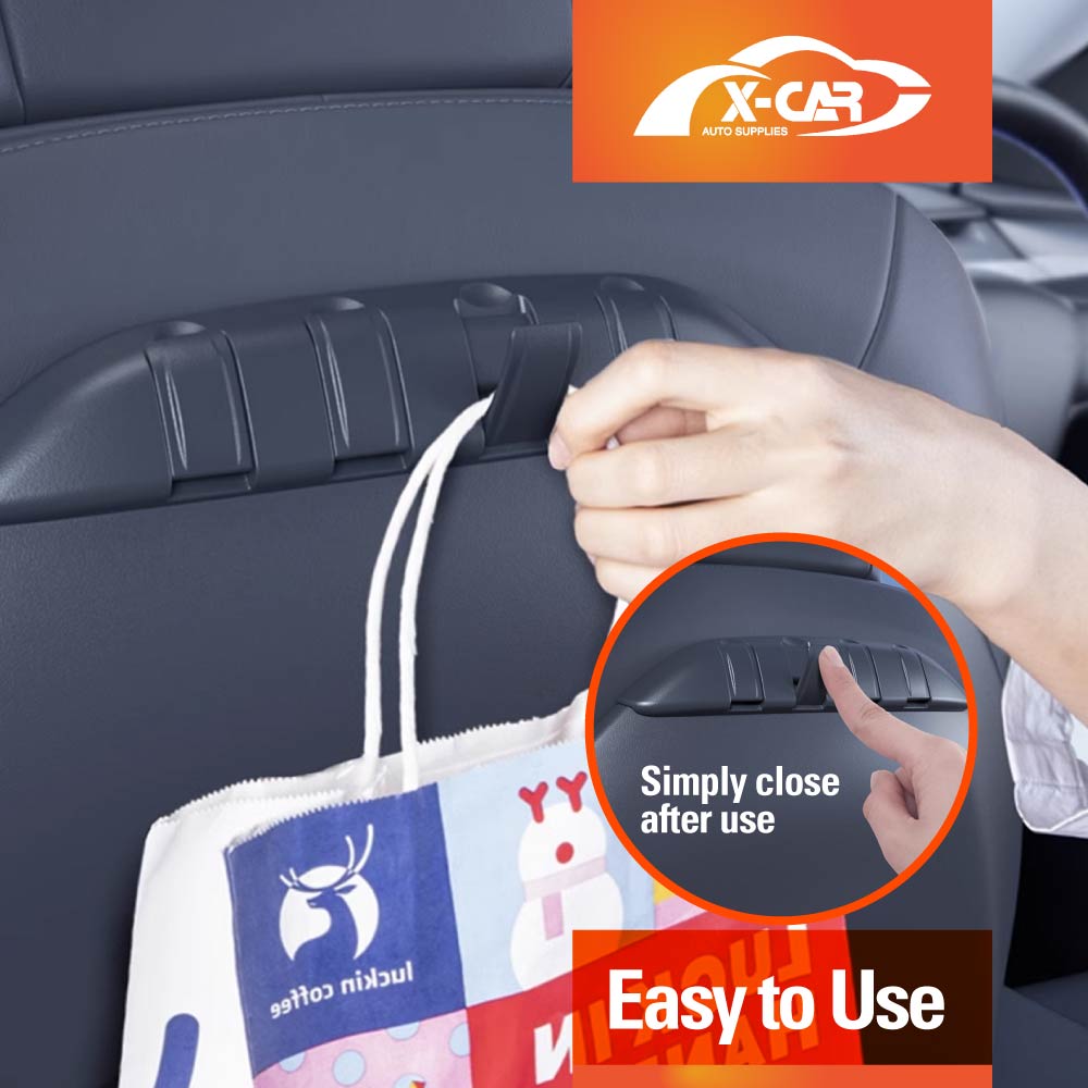 Front Seat Back Holder Car Headrest Hooks for Tesla Model Y 2021-2025 Durable Car Seat Hook Organizer Set of 2