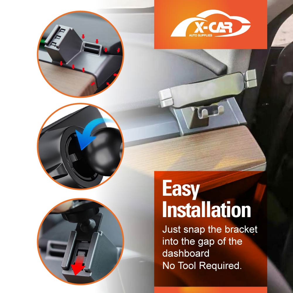 Tesla Model 3 2017-2023 and Model Y 2021-2025 Adjustable Gravity Car Mount Mobile Phone Holder Stand
