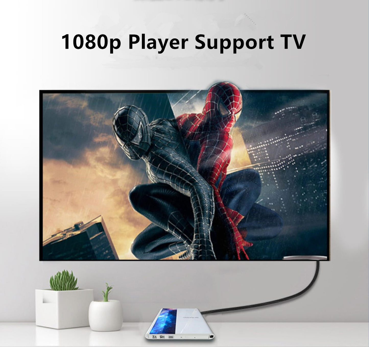 External DVD CD Drive Burner Writer Player for Windows 10 8 7 Mac OS Laptop Desktop PC TV with USB and USB Type-C HDMI Port